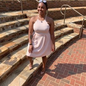 Pink Amazon Scalloped Dress